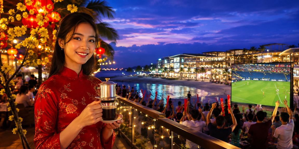 Người dùng Phú Quốc nạp tiền và nhận ưu đãi cược bóng đá bên cà phê sáng